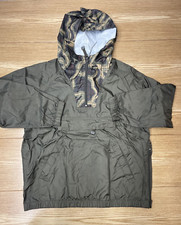 GAP Kids Windbreaker Hooded Jacket Boys Rain Coat Green Camo Hunting Camping M