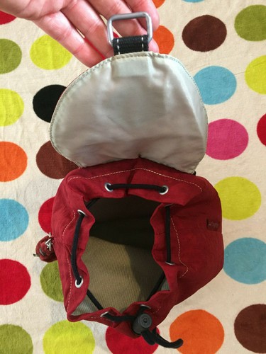 90S KIPLING RARE PRIVATE TRANSPORT CAMARA BURGUNDY BACKPACK RUCKSACK PADDED BASE - Picture 7 of 12