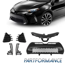 6PCS For 2017-2019 Toyota Corolla SE XSE Front Upper Lower Grille LED Fog Lights