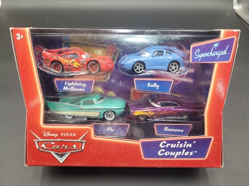 Disney Pixar Cars Supercharged Cruisin Couples McQueen Sally Ramone Flo 4 pack - Picture 1 of 6