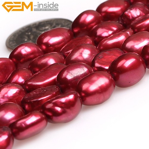 Freshwater Pearl Gemstone Rice Loose Beads For Jewelry Making 15" 5-6x6-8mm - Picture 63 of 196