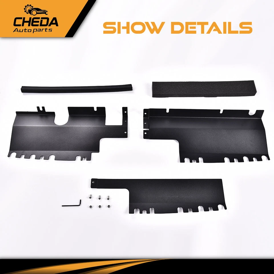 Nuevo kit de placa de enfriamiento de cubierta de radiador apto para Subaru WRX y STi 2015-2018 negro  Foto 4 de 4