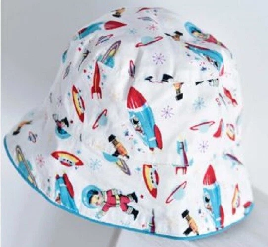 POWELLCRAFT Powell Craft 'SPACEMAN ASTRONAUT' Red Boys Summer Sun Hat Baby Toddler 1-3 yrs