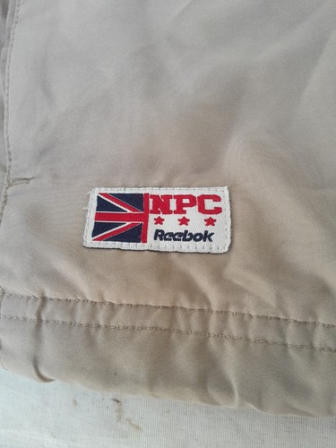 Vintage Reebok Windbreaker Jacket Men's Large Beige Oversized 90s Y2k - Picture 4 of 10