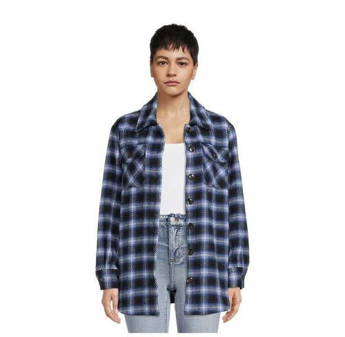 TIME and TRU Womens Buttoned Down Jacket/Shirt SHACKET Size XL 16-18 Woven New - Picture 2 of 9
