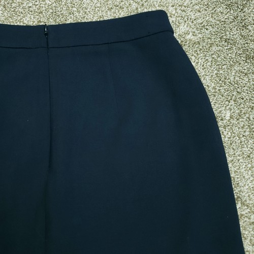 Falda de mujer Ann Taylor talla 6 azul marino plana frontal trasera con cremallera lápiz 386700 - Imagen 13 de 19