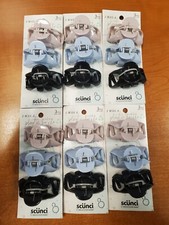 6 Packs of 3: Scunci Hair Jaw Clips, Assorted Colors 6537 R9P5b