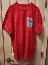 Mens Red And Blue Nike Team USA Soccer T Shirt Pocket Shirt Size Large