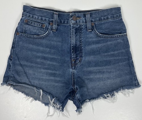 MADEWELL The Perfect Jean Shorts 24 High Waist Denim Cutoffs Distressed Festival - Picture 1 of 12