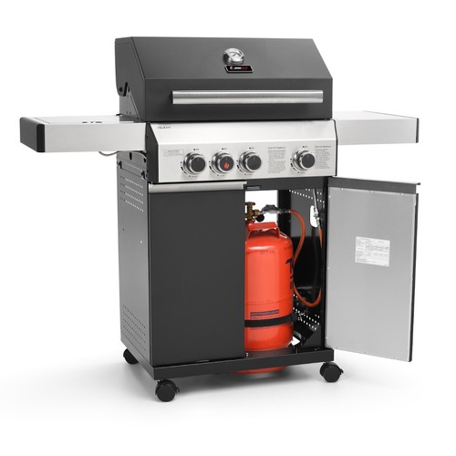 CosmoGrill 3+1 Platinum Black Gas Barbecue incl. Side Burner - Picture 8 of 11