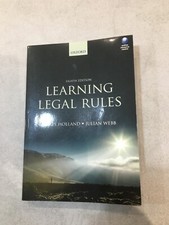 Learning Legal Rules by James Holland, Julian Webb (Paperback, 2013)