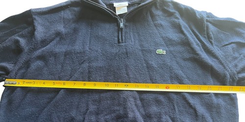 Cardigan maglione giacca uomo LACOSTE blu full zip misto cotone/lana XL - Foto 6 di 10