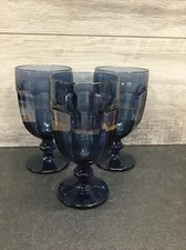 Libbey Duratuff Gibraltar Antique Blue Iced Tea Glasses Set of  3