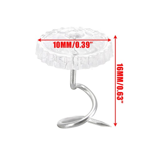 100pcs Clear Heads Twist Pins Fixed for Upholstery Blankets Chair Sofa Decora_si - Picture 3 of 12