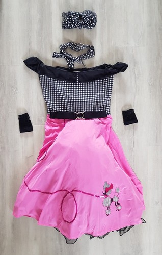 FIFTIES GIRL / NIFTY 50's GREASE size 10 - 12 large CALIFORNIA COSTUMES dress - Picture 5 of 17