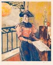 14104.Decor Poster.Room wall art design.Alexandre Lunois painting.The Light