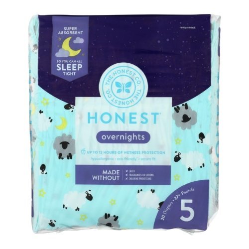 The Honest Company Size 5 Diapers Overnights, 20 count, 27+ pounds - Picture 1 of 1