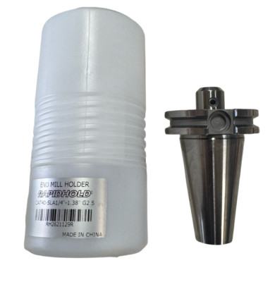 RapidHold CAT40-SLA End Mill Holder 1/4'' Connection Diameter, 1.38'' Protruding