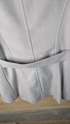 Armani Exchange Erbsenmantel Damen mittelgrau flieder Wollmischung getönt italienischer Stoff - Bild 17 von 21