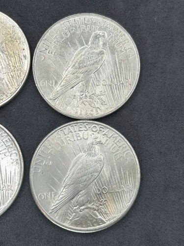 Lote De 4 Dólares De Paz BU/MS++ Toneladas De Brillo Excelentes Gemas - Imagen 12 de 16