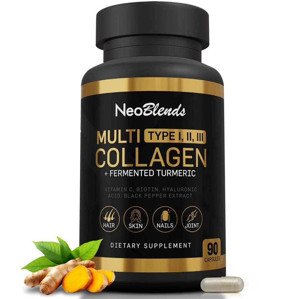 МУЛЬТИ КОЛЛАГЕН 2,022 мг + ферментированная куркума | витамин C, биотин и гиалуроновая кислота - Изображение 3 из 4