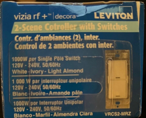 Leviton VRCS2-MRZ 2-Scene Controller w/ Switches NEW & SEALED - Picture 9 of 9
