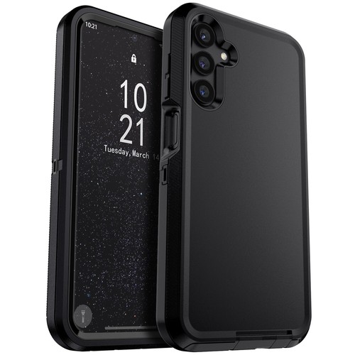 Funda protectora resistente a prueba de golpes con clip para cinturón de vidrio templado para Samsung Galaxy A15 5G - Imagen 14 de 22