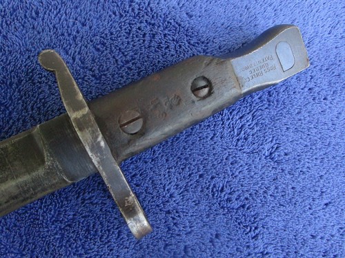 ORIGINAL US WW1 M1910 BAYONET CANADA ROSS AND SCABBARD WITH FROG MODIFIED BLADE - 第 10/20 張圖片
