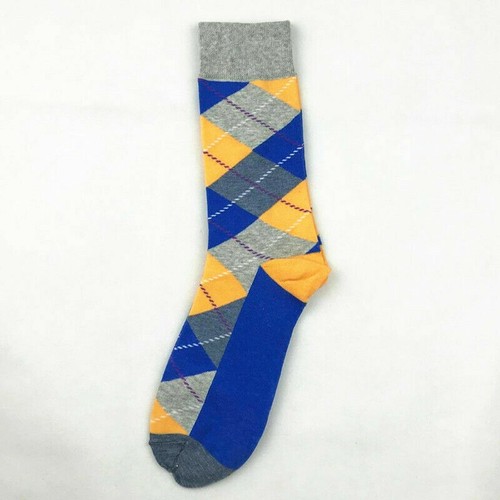 Socks imitation Moissanite Cotton Colourful Novelty Funny Argyle Stripe Casual - Picture 27 of 30