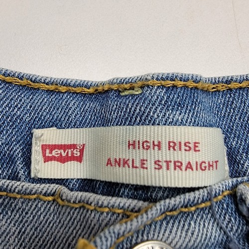 Levi's Girls High Rise Ankle Straight Jeans Size 23 Light Wash Blue Denim 23X23 - Picture 4 of 11