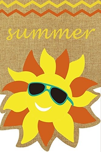 Summer Sunface Burlap Garden Flag Seasonal Sunshine 12.5" X 18" Briarwood Lane - Picture 1 of 2