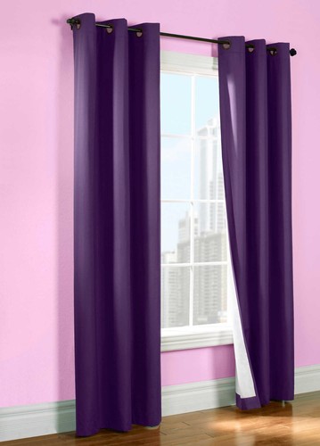2 PANELES CORTINA CORTINA PARA VENTANA FORRADA DE ESPUMA NEGRA SÓLIDA K92 TALLA 84" L - Imagen 19 de 29