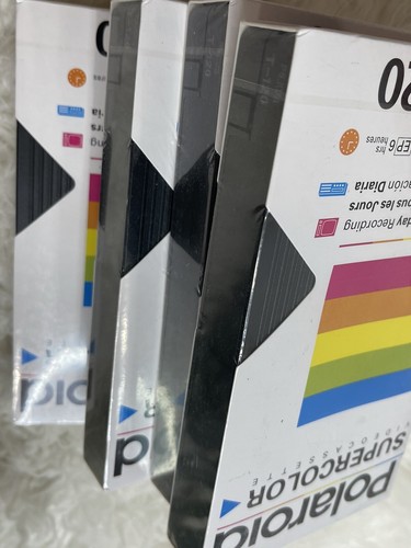 Lot of 4 Polaroid Supercolor Video cassette T-120 6 hours VHS Blank Sealed New - Picture 8 of 9
