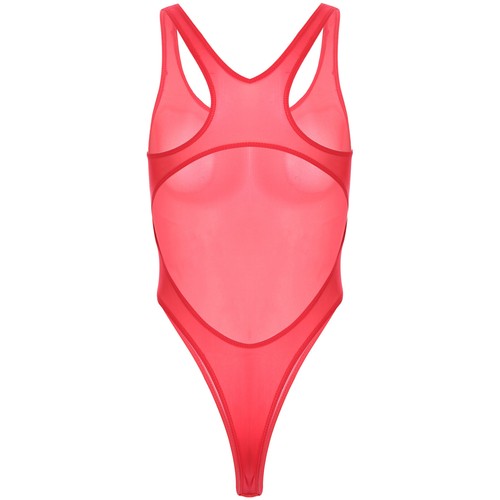 Womens Tights Swimwear Bodysuit Thong Leotard See Through Lingerie Sleeveless - Picture 28 of 44