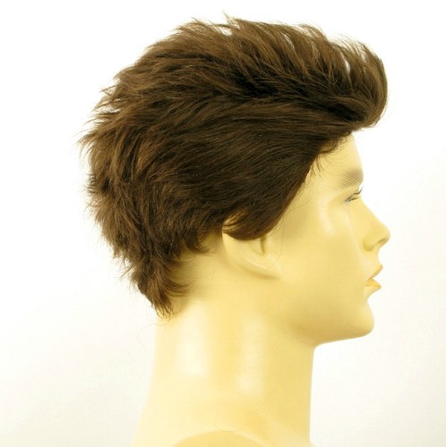 Perruque homme 100% cheveux naturel châtain clair ref ALBERT 8 - Imagen 7 de 8
