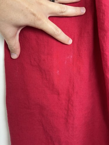 FLAX By Jeanne Engelhart Large Linen Maxi Skirt Elastic Lagenlook Red/ Hot Pink - Picture 6 of 6