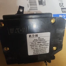 20 Pcs Eaton BRP120DF 120 20A 1-Pole Circuit Breaker