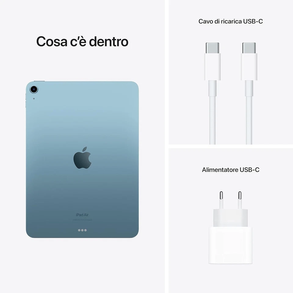 Apple iPad Air 5a Gen M1 10.9" WiFi 64 GB Blu COME NUOVO + PENCIL in regalo - Immagine 3 di 4