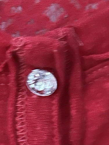 VTG Hollister HCO Henley Shirt Womens Red Bella Swan Y2K 90s Lace Back Sz L - Picture 4 of 7