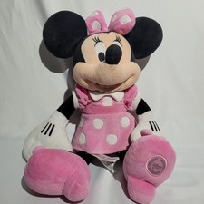 Minnie Mouse Disney Store Original Plush Pink Dress Stuffed Animal 20" NWOT
