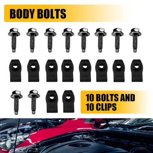 Fender Bolts & U Nuts 5/16-18 x 7/8" x 3/4" Washer 1/2" Hex Head Kit Body 40pcs - Picture 13 of 13