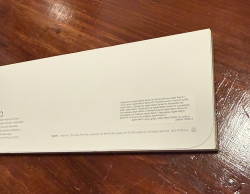 Genuine Apple Watch Sport Band Space Black Series 10 42mm M/L New - Zdjęcie 4 z 4