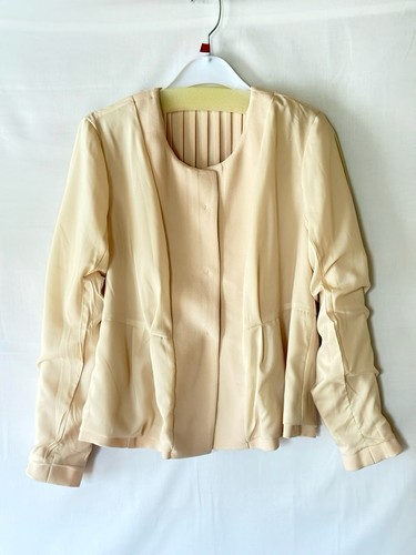 Buckley Taylor’s Impressions Pintuck Pleated Long Sleeve Top Size 8 Ivory - Picture 7 of 8
