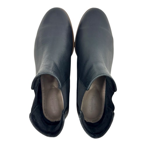 Clarks Damen 7 Leder Taylor Glanz Chelsea Boots Stiefeletten zum Überziehen 15190 - Bild 16 von 18