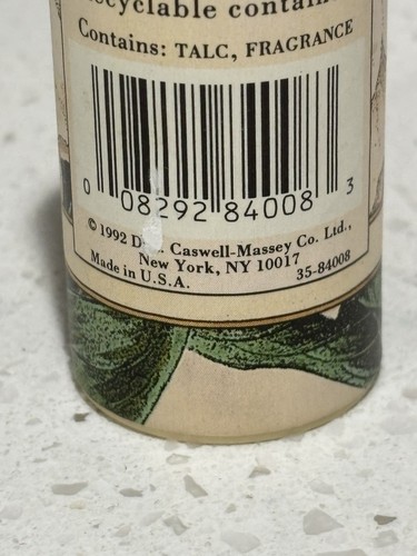 Vintage Casswell-Massey Bath And Body Originals Gardenia Fine Talc 1992 *READ* - Picture 7 of 10