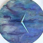 "Mystic Lake" Unique Hand Painted Clock - Handmade One of a Kind Art  Gift Idea