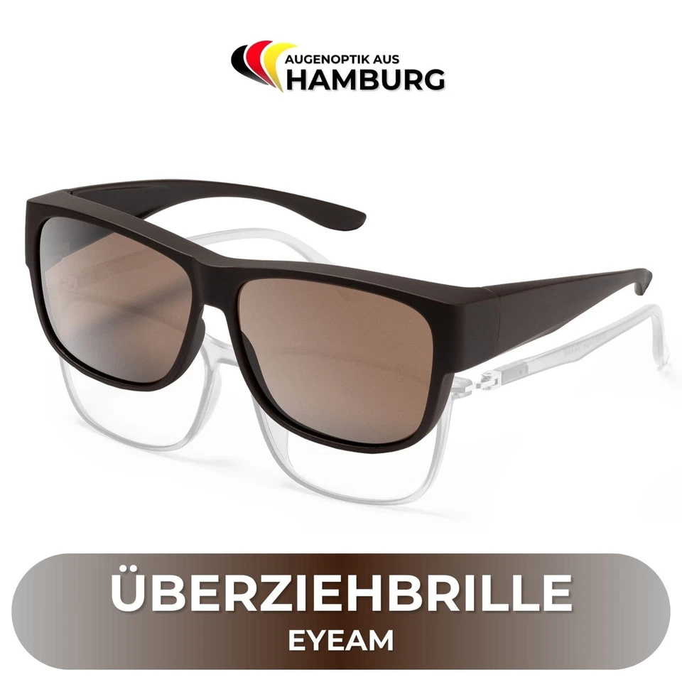 EyeAm Sonnenbrille, Überziehbrille, Polarisierte Überbrille für Brillenträger