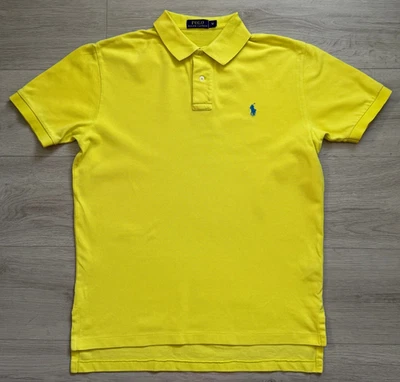 Ralph Lauren Polo Shirt Herren M Gelb Classic Fit Logo Sommer Piqué - Bild 1 von 4