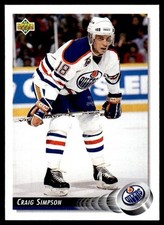 1992-93 Upper Deck Craig Simpson Edmonton Oilers #309