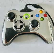Microsoft Xbox 360 Limited Edition Chrome Silver Wireless Controller with Сable